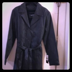 OSCAR PIEL LEATHER COAT